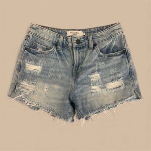 HIDDEN Brand Distressed Light Wash Denim Cutoff Jean Shorts XS